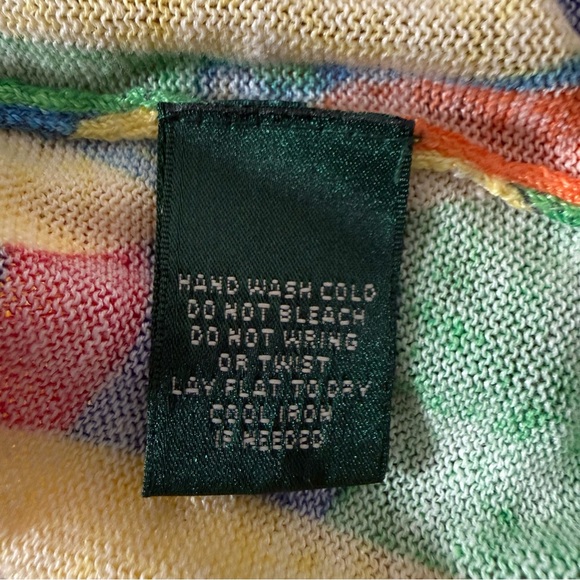 Lauren Ralph Lauren Top Women Sz M Sleveless Linen Blend Colorful Artsy Abstract - Picture 7 of 9